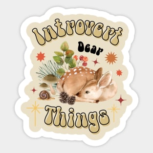 Introvert INFJs Introvert Traits Homebody Christmas Deer Shy Person Sticker